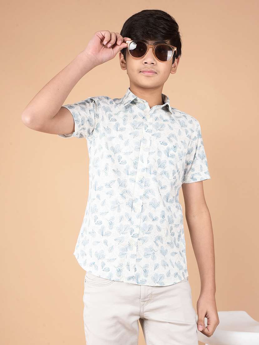 boys printed short sleeve shirt