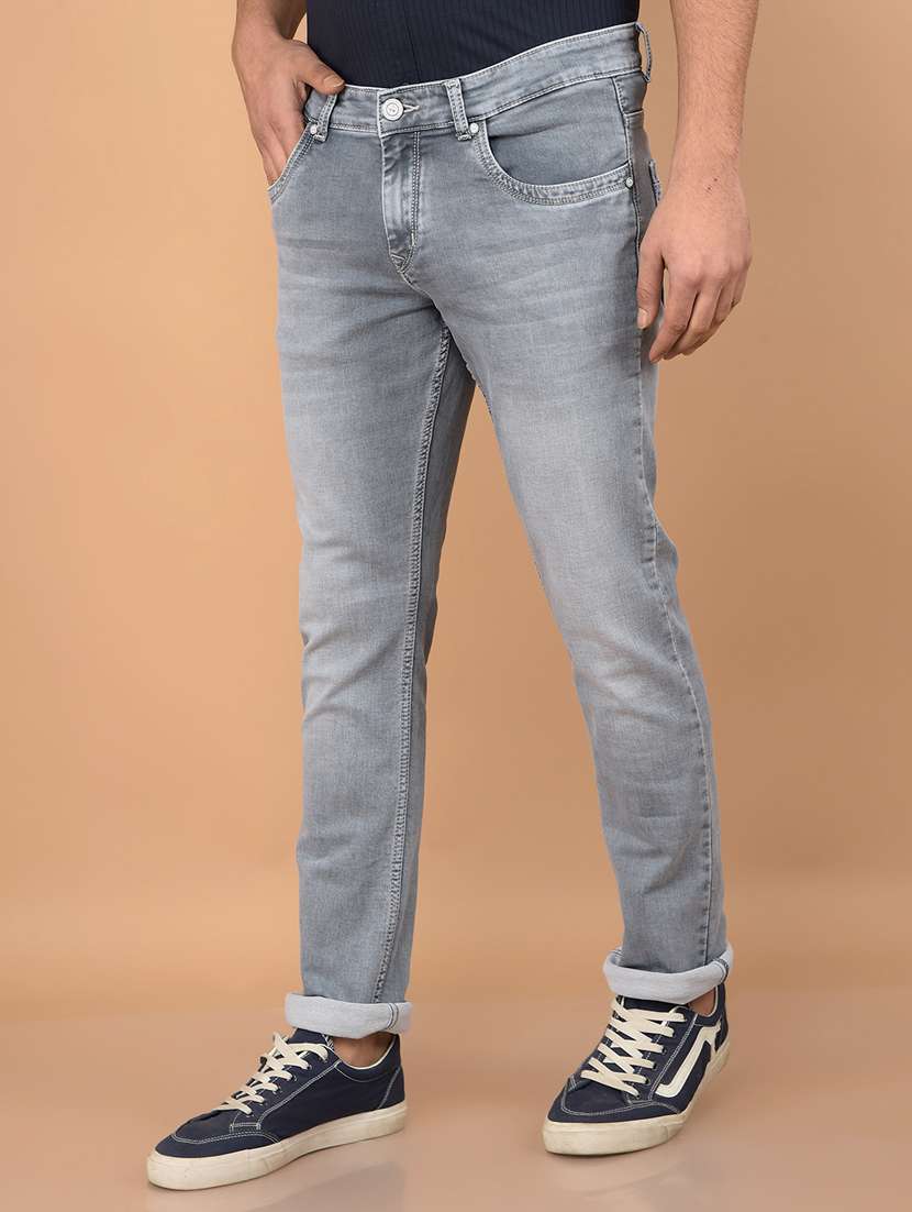 grey cotton blend jeans - 21732590 -  Standard Image - 1
