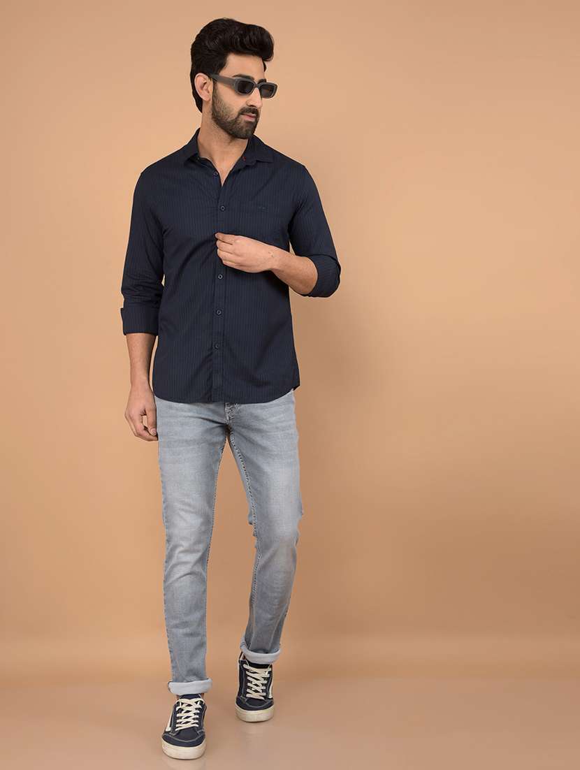 grey cotton blend jeans - 21732590 - Standard Image - 4