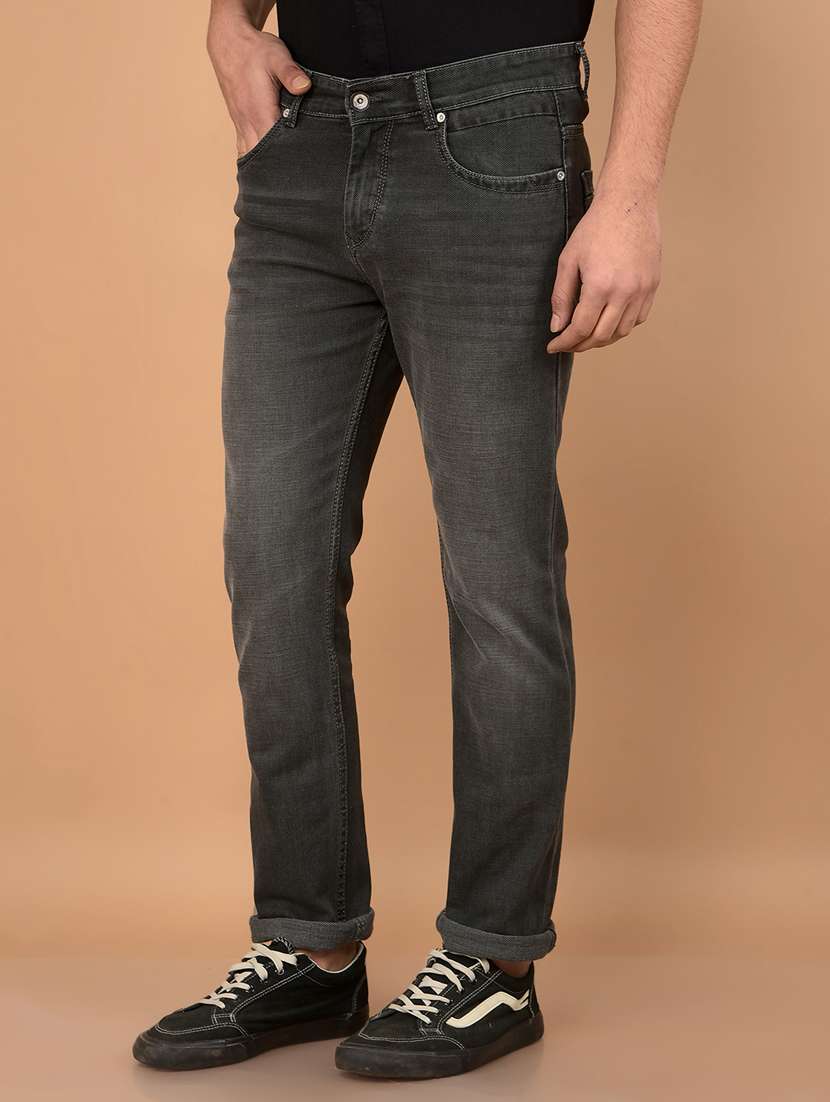 grey cotton blend jeans - 21732601 -  Standard Image - 1