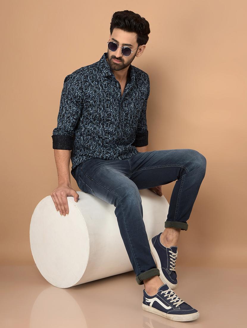 men long sleeves printed casual shirt - 21732621 - Standard Image - 4