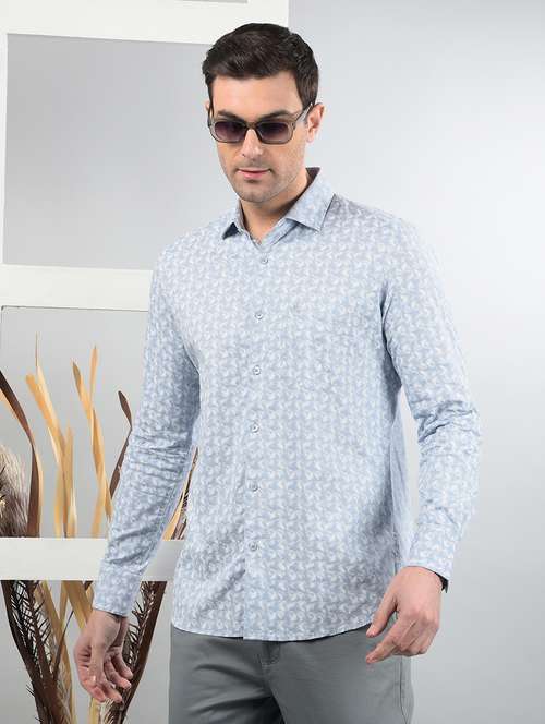 men long sleeves printed casual shirt - 21732623 - Standard Image - 0