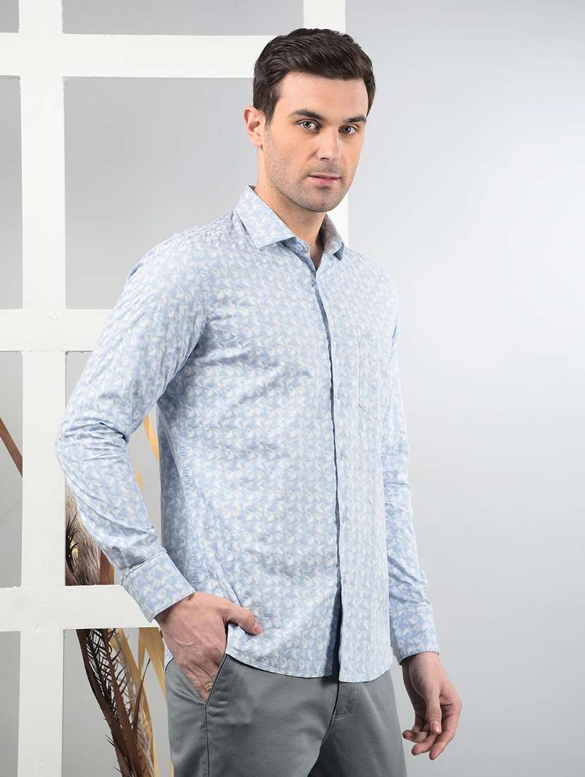men long sleeves printed casual shirt - 21732623 - Standard Image - 1