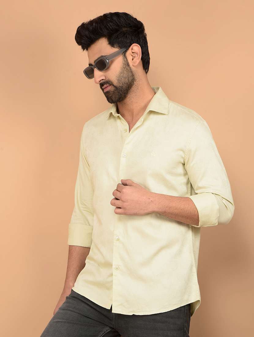 men long sleeves plain casual shirt - 21732625 - Standard Image - 1