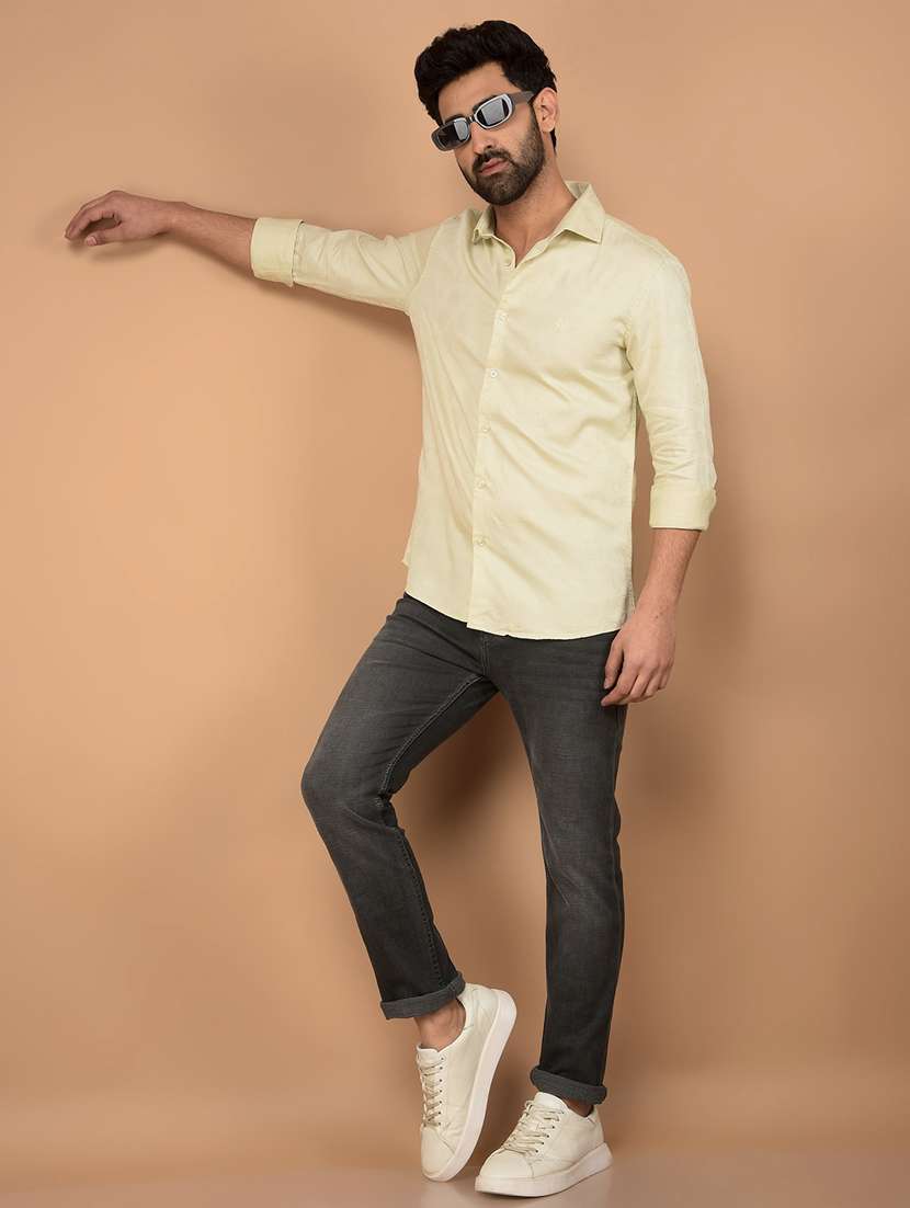men long sleeves plain casual shirt - 21732625 - Standard Image - 4