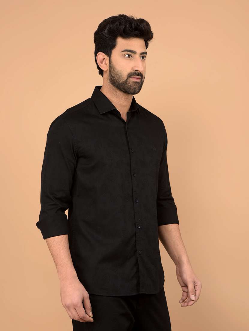 men long sleeves plain casual shirt - 21732627 - Standard Image - 1