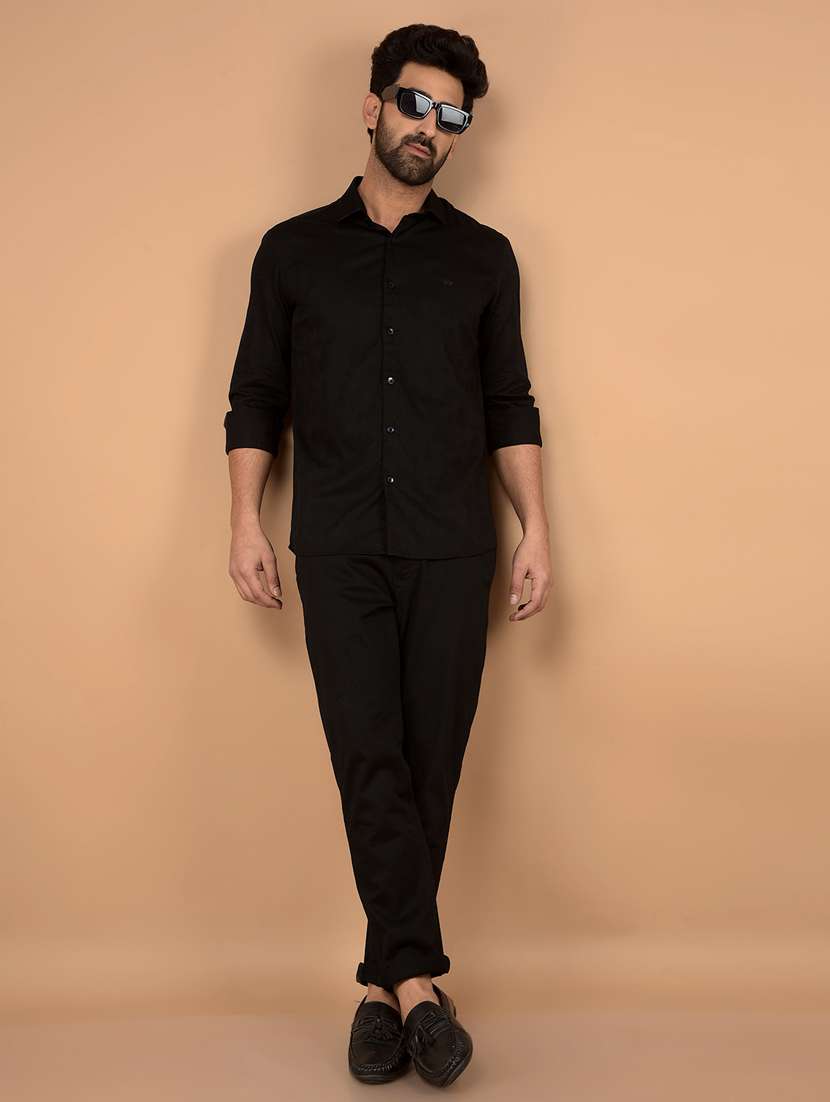 men long sleeves plain casual shirt - 21732627 - Standard Image - 4