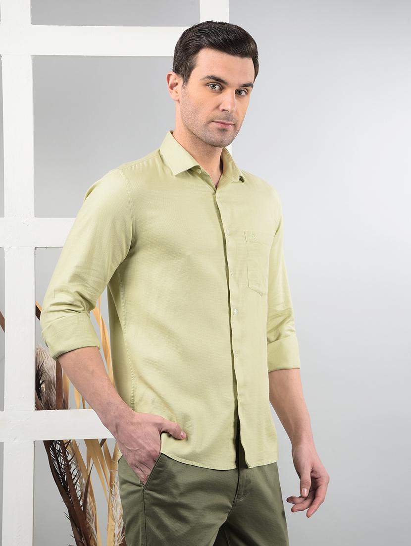 men long sleeves solid casual shirt - 21732635 - Standard Image - 1