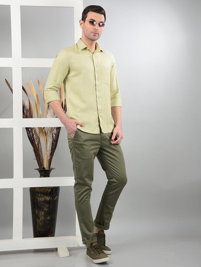 men long sleeves solid casual shirt - 21732635 - Standard Image - 4