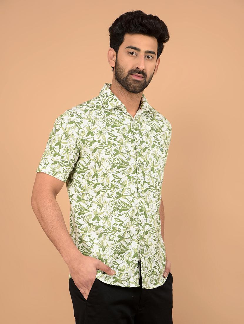 men short sleeves printed casual shirt - 21732670 - Standard Image - 1