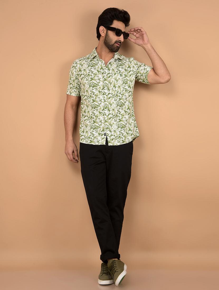 men short sleeves printed casual shirt - 21732670 - Standard Image - 4