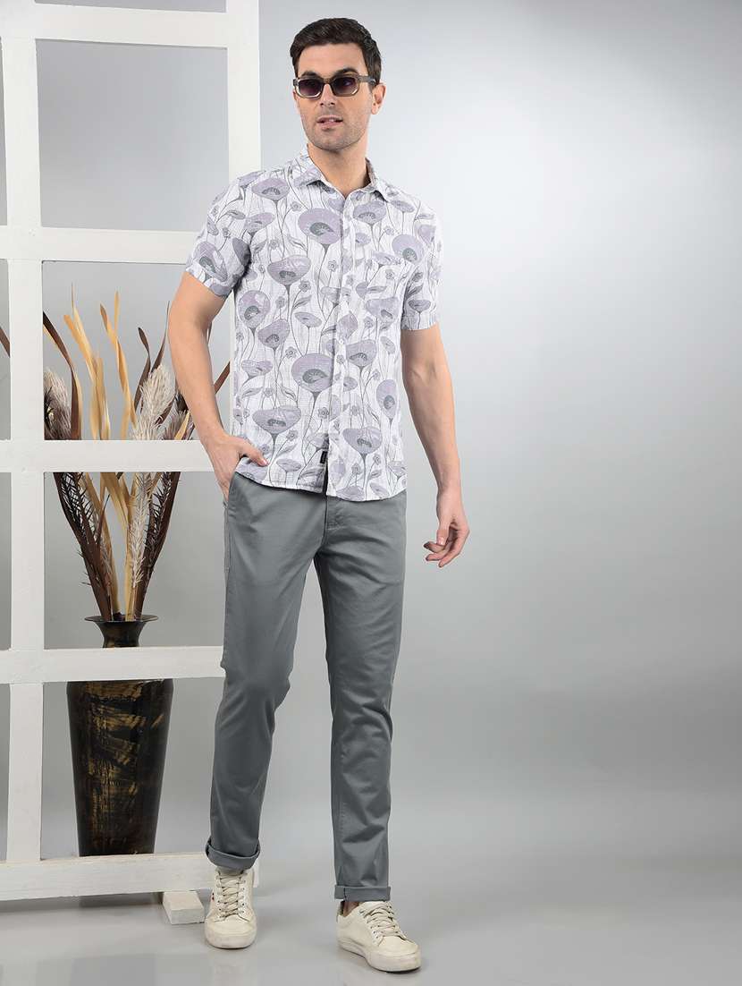 men short sleeves printed casual shirt - 21732675 -  Standard Image - 4