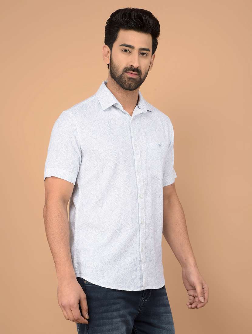 men short sleeves printed casual shirt - 21732676 -  Standard Image - 1