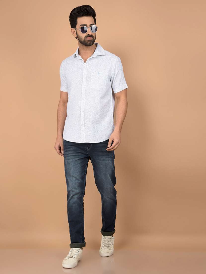 men short sleeves printed casual shirt - 21732676 -  Standard Image - 4