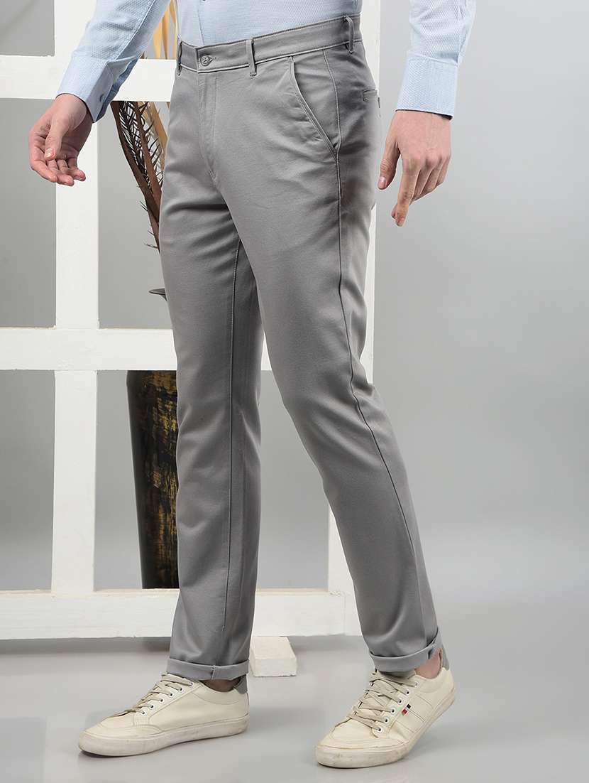 men mid rise solid chinos - 21732688 -  Standard Image - 1
