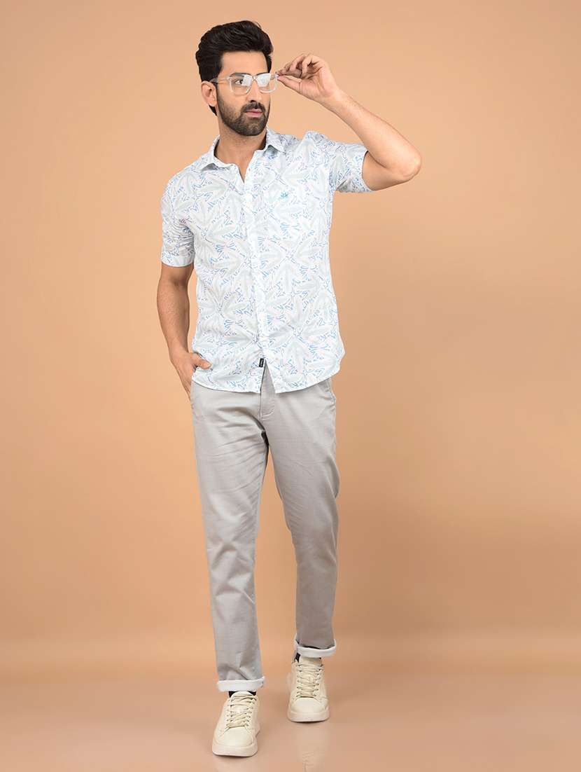 men solid mid rise chinos  - 21732701 -  Standard Image - 4