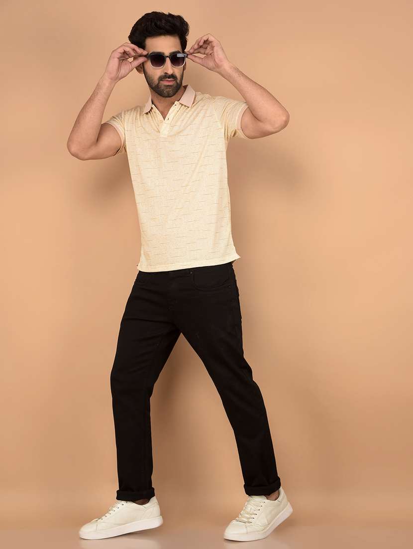 men short sleeves self design polo t-shirt - 21732713 -  Standard Image - 4