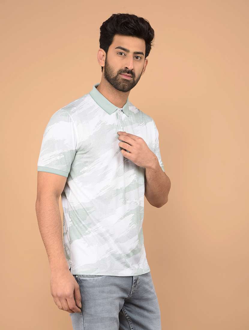 men short sleeves printed polo t-shirt - 21732722 -  Standard Image - 1