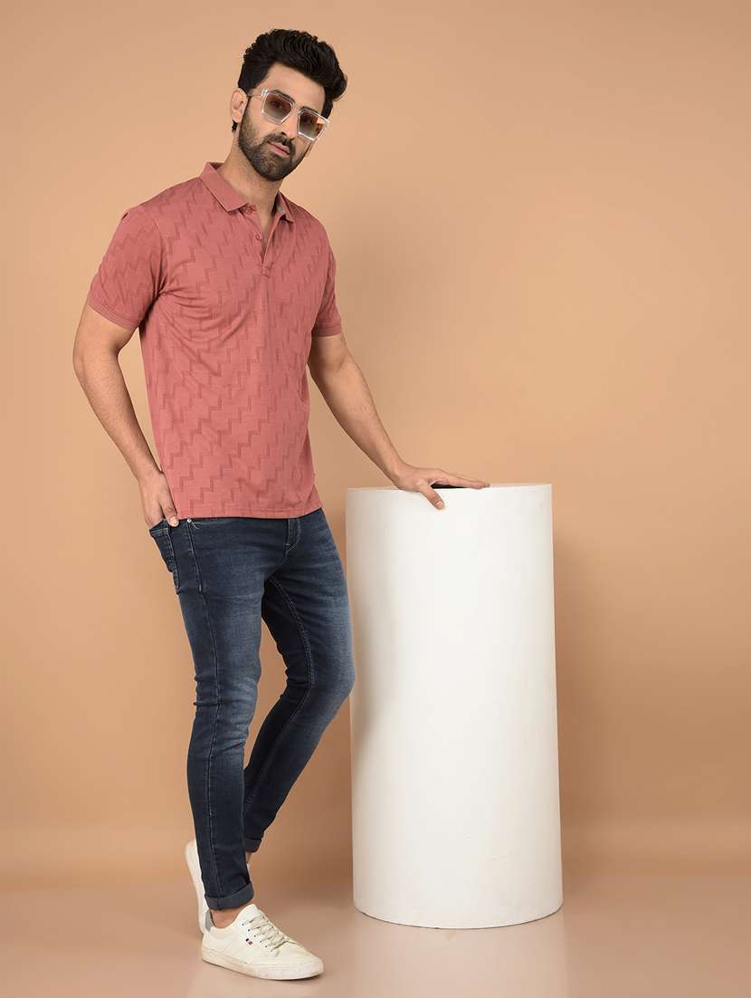 men short sleeves self design polo t-shirt - 21732729 -  Standard Image - 4