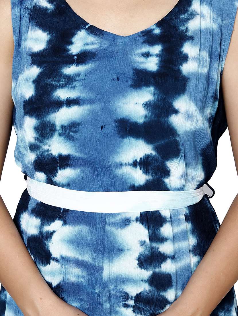 women tie & dye sleeveless a-line dress - 21732877 -  Standard Image - 4