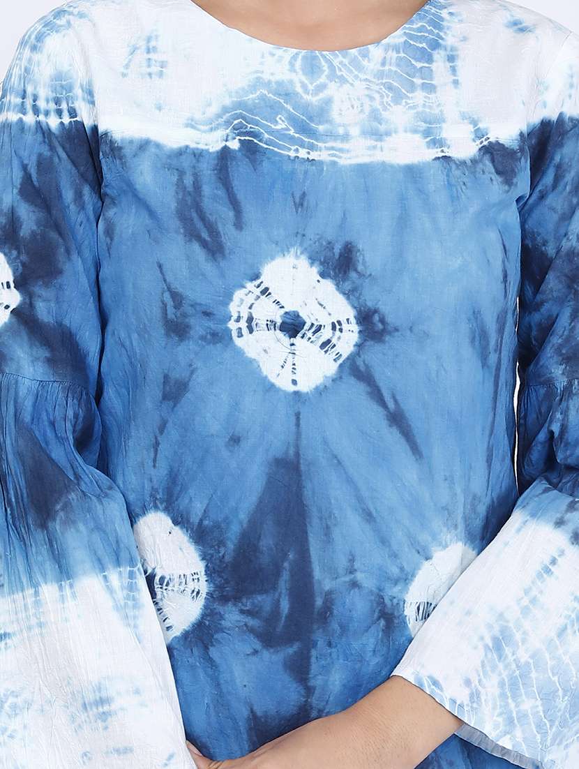 women tie & dye bell sleeve sheath dress - 21732878 -  Standard Image - 4