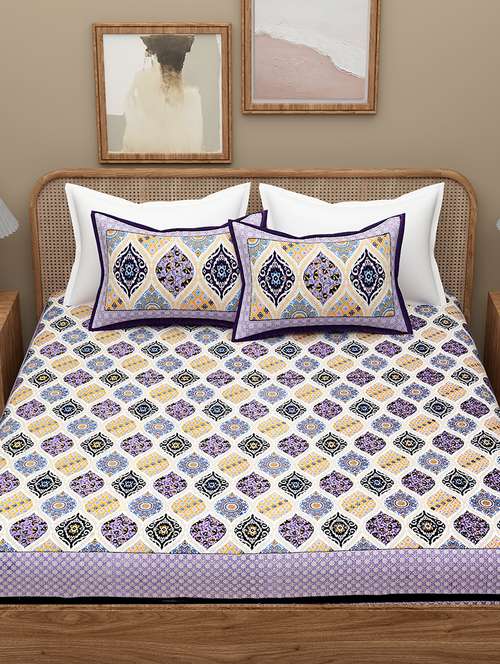 printed bedsheet with coordinated pillow covers  - 21732938 -  Standard Image - 0