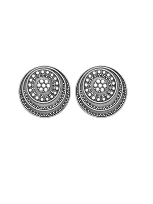 silver-toned & silver-plated studs earrings - 21733263 - Standard Image - 0