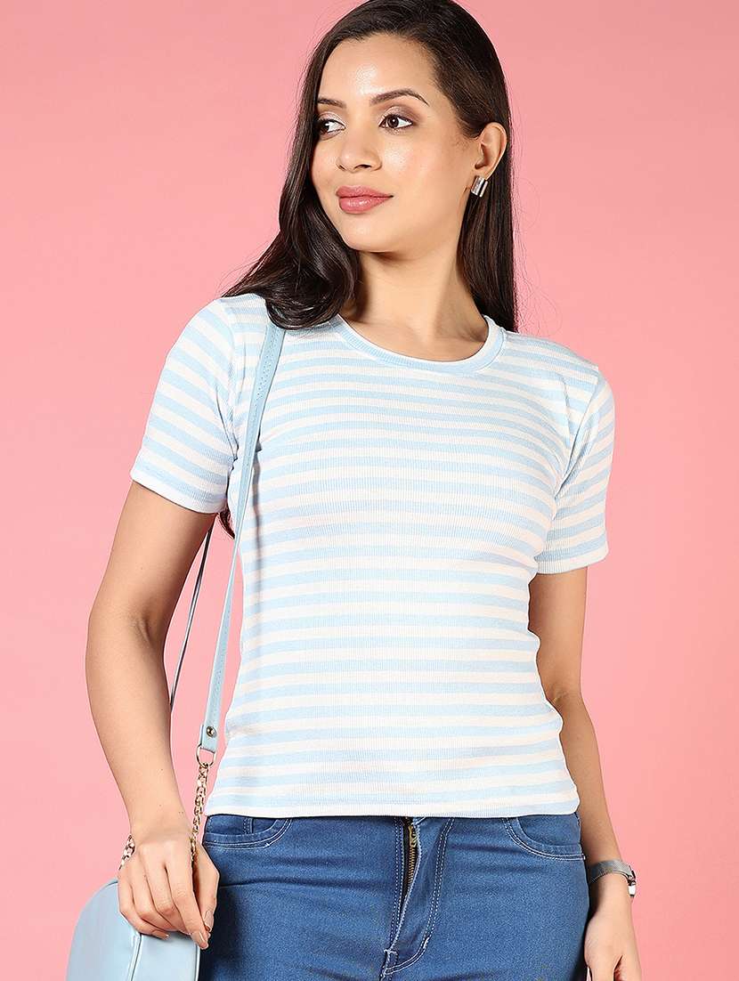 women striped short sleeve t-shirt - 21733401 -  Standard Image - 1
