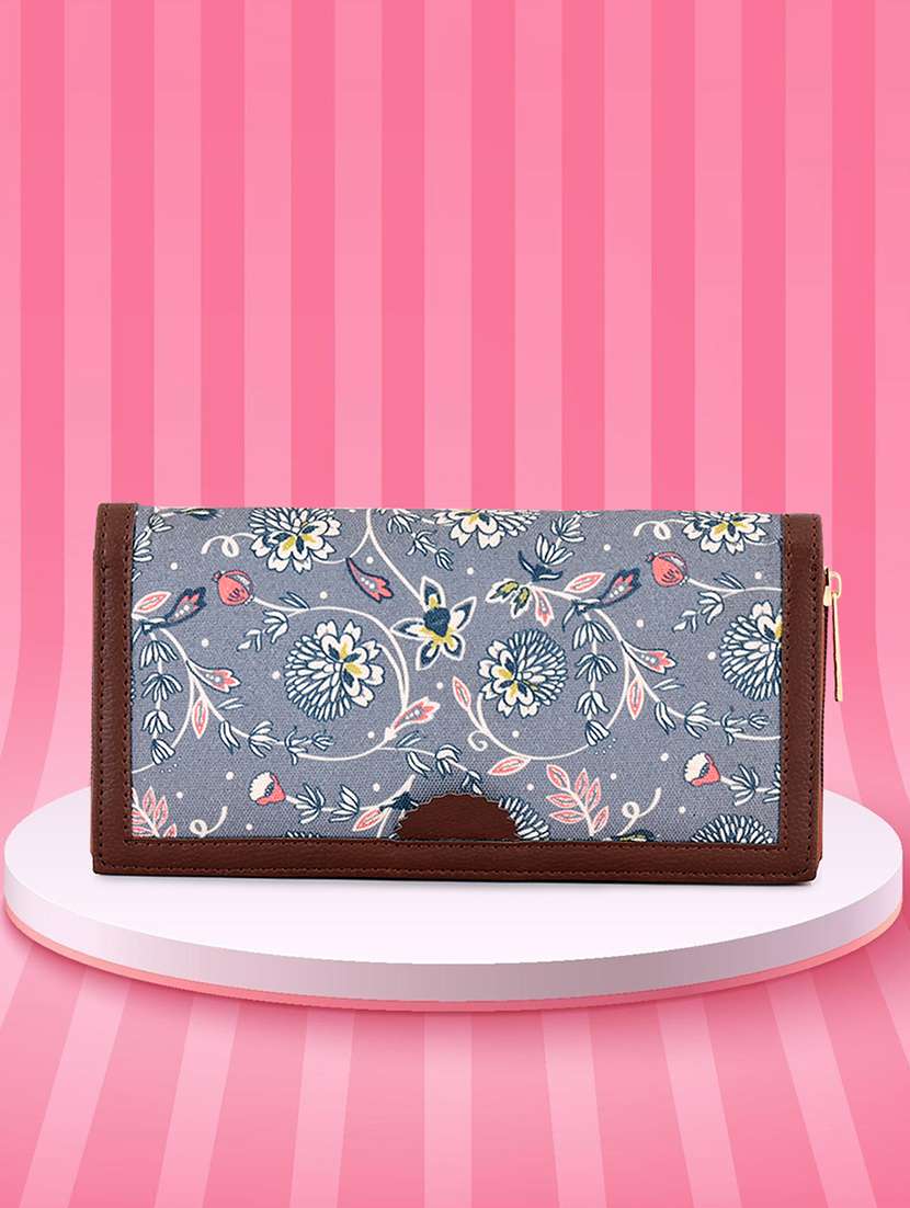 women printed canvas wallet