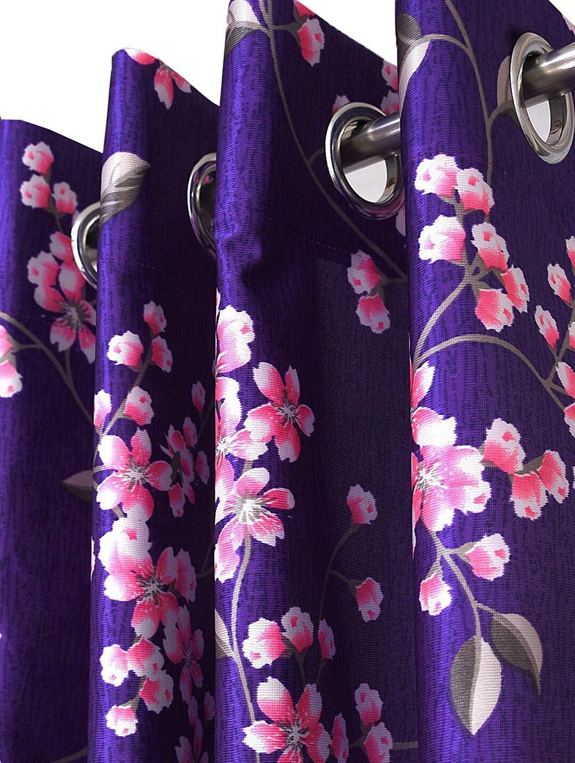 floral printed window curtain (pack of 2) - 21733857 - Standard Image - 1