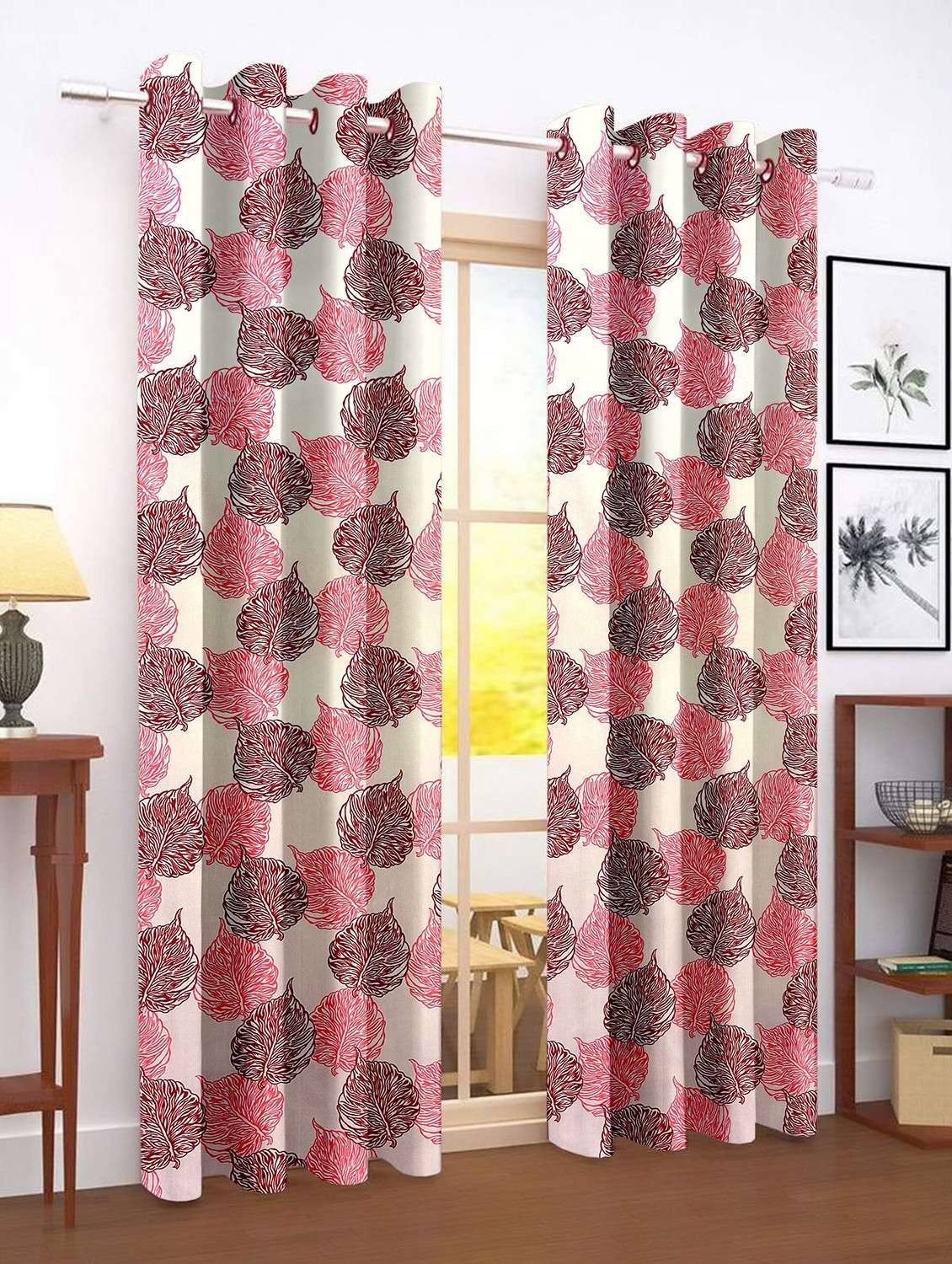 stylish and attractive printed curtains - set of 2 - 21733946 -  Standard Image - 1