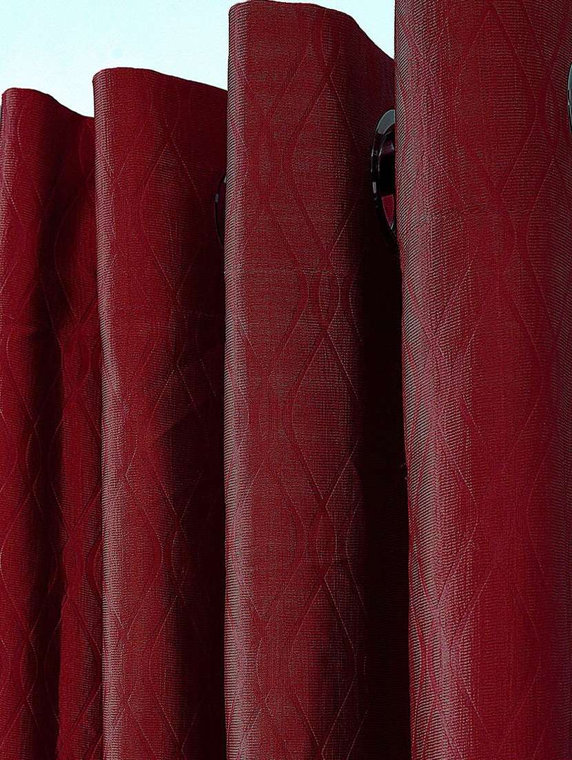 stylish and attractive self design curtains - set of 2 - 21734260 -  Standard Image - 1