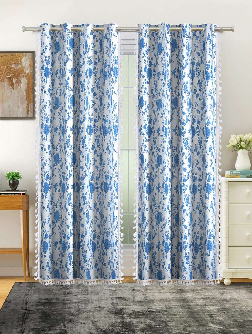 stylish and attractive printed curtains - set of 2