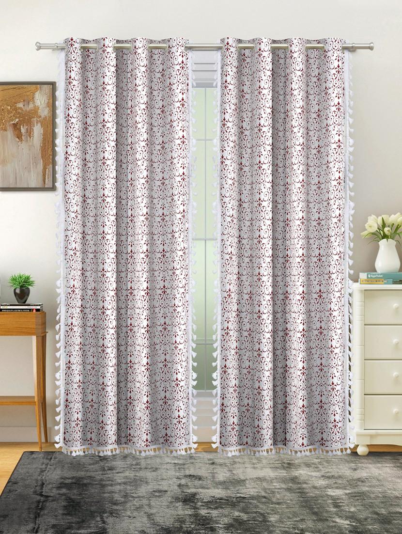 stylish and attractive printed curtains - set of 2