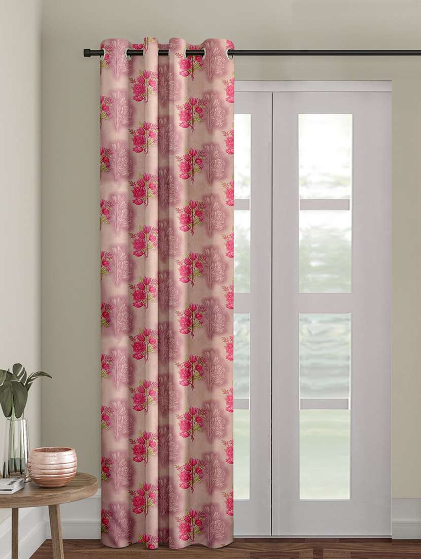 stylish and attractive floral printed curtains - set of 2