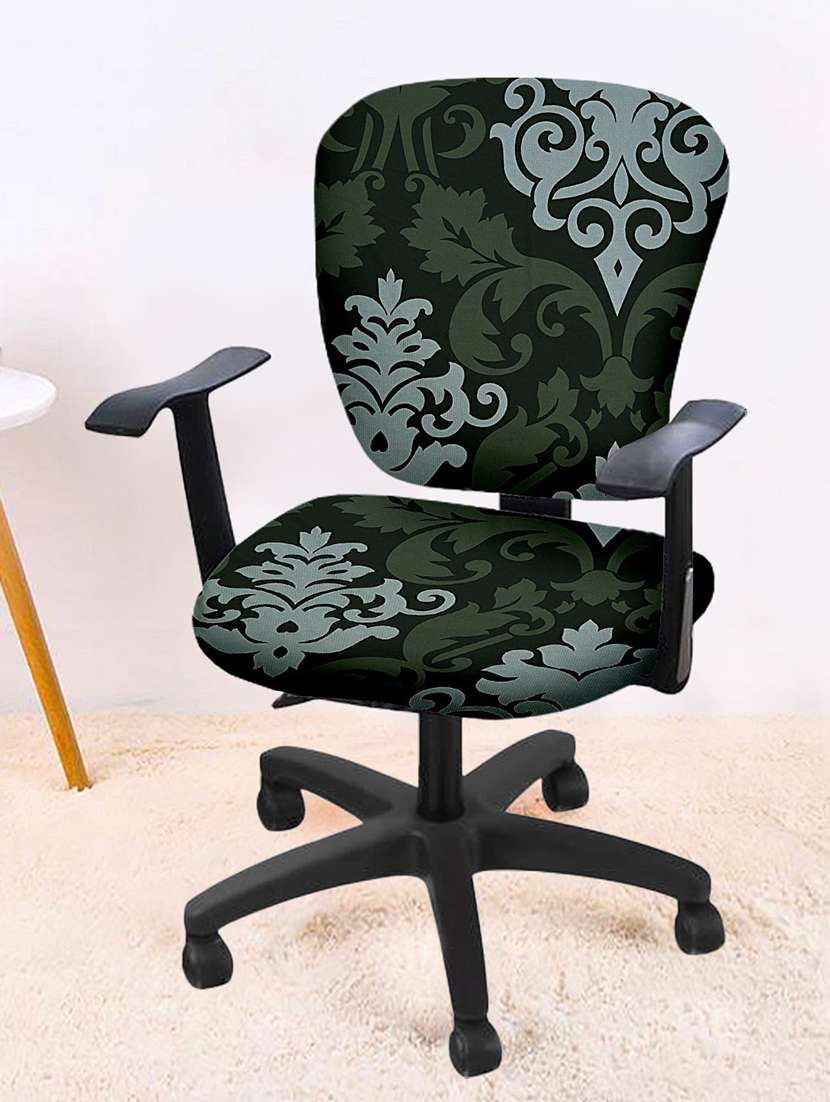 printed stretchable soft elastic office chair covers - 21735870 -  Standard Image - 1