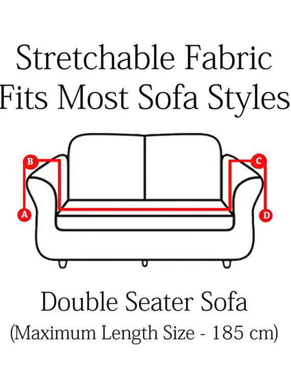 cortina printed stretchable sofa cover - 21737047 - Standard Image - 4