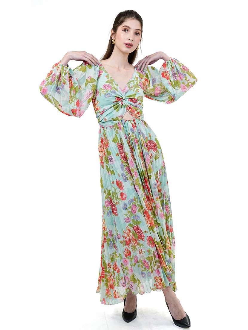 women floral printed  fit & flare maxi dress - 21737307 -  Standard Image - 1