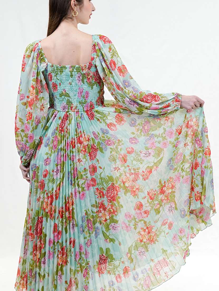 women floral printed  fit & flare maxi dress - 21737307 -  Standard Image - 4