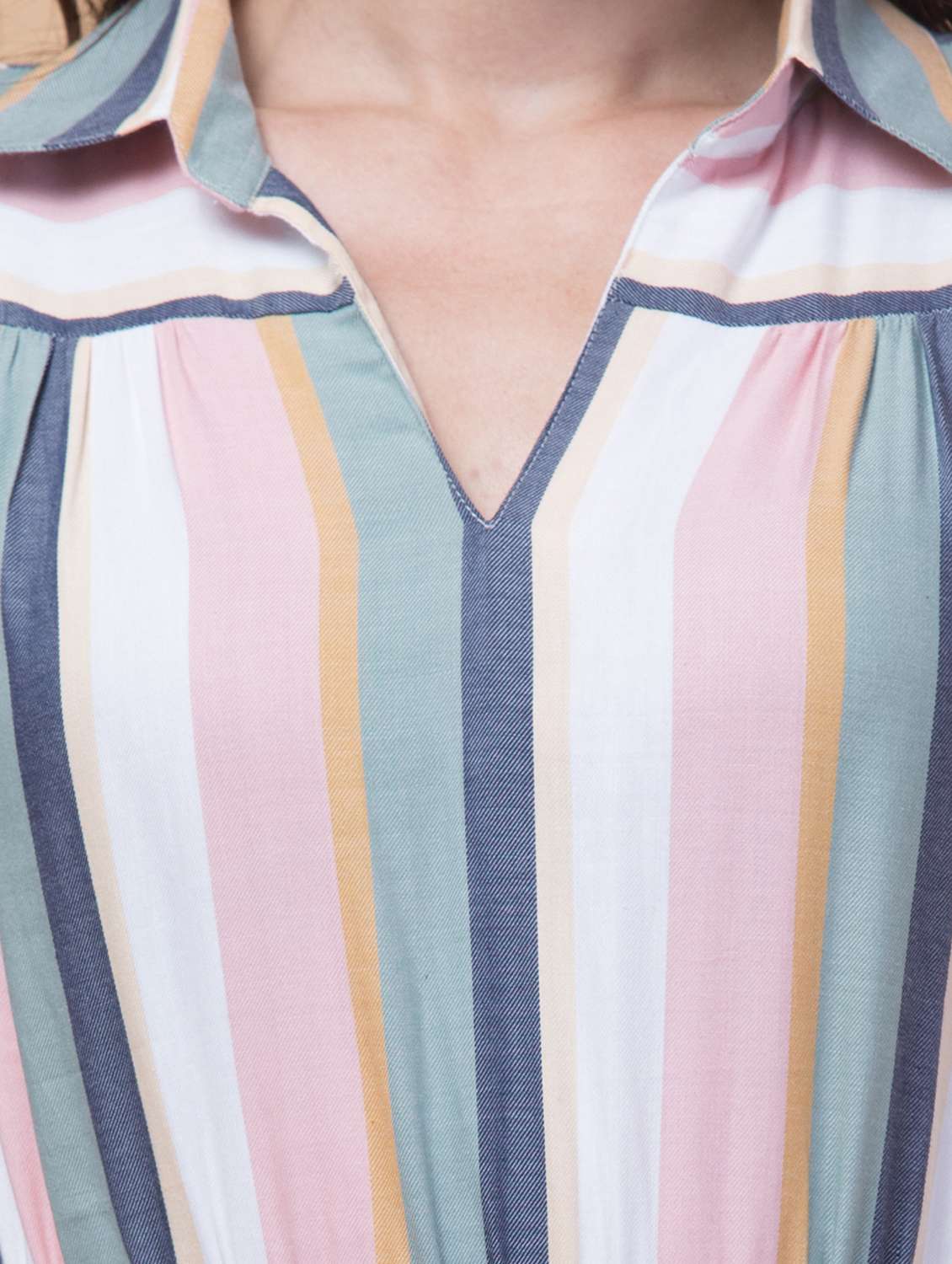 women striped tiered dress - 21737322 - Standard Image - 4
