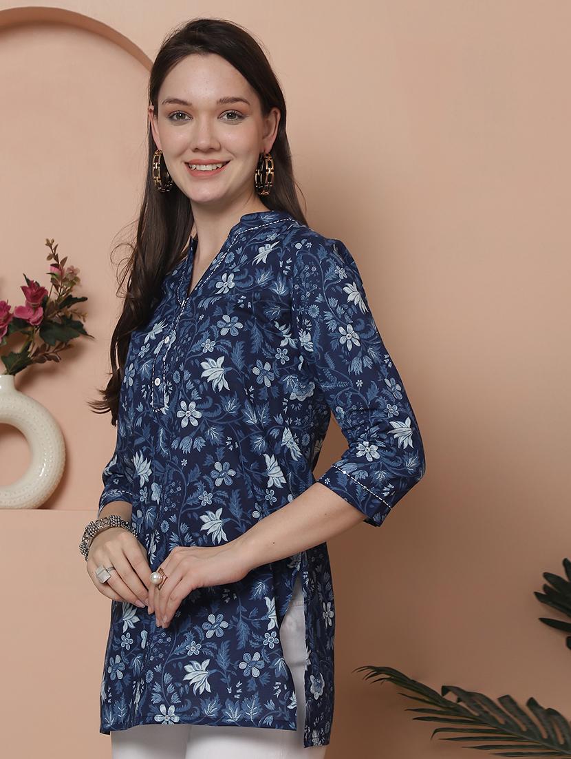 women three quarter sleeve straight kurti - 21737426 - Zoom Image - 0