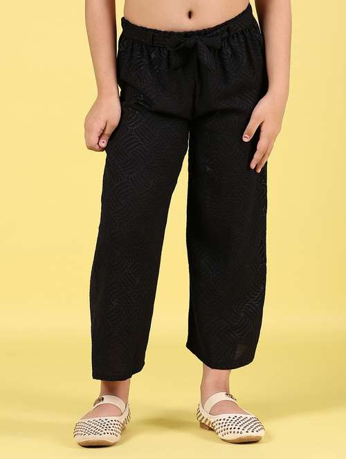 girls textured mid rise palazzo 