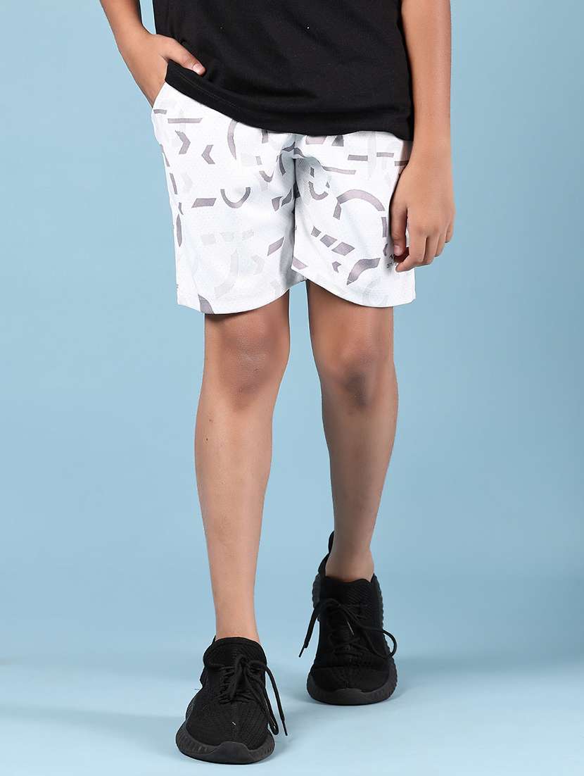 boys white printed mid rise shorts  - 21737809 -  Standard Image - 1