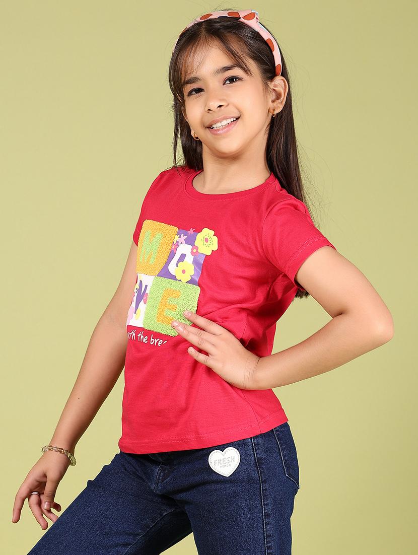 girls printed short sleeves round neck tee - 21737863 -  Standard Image - 1