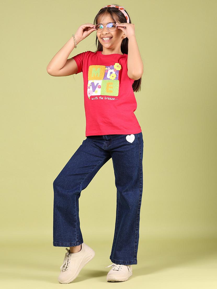 girls printed short sleeves round neck tee - 21737863 - Standard Image - 4