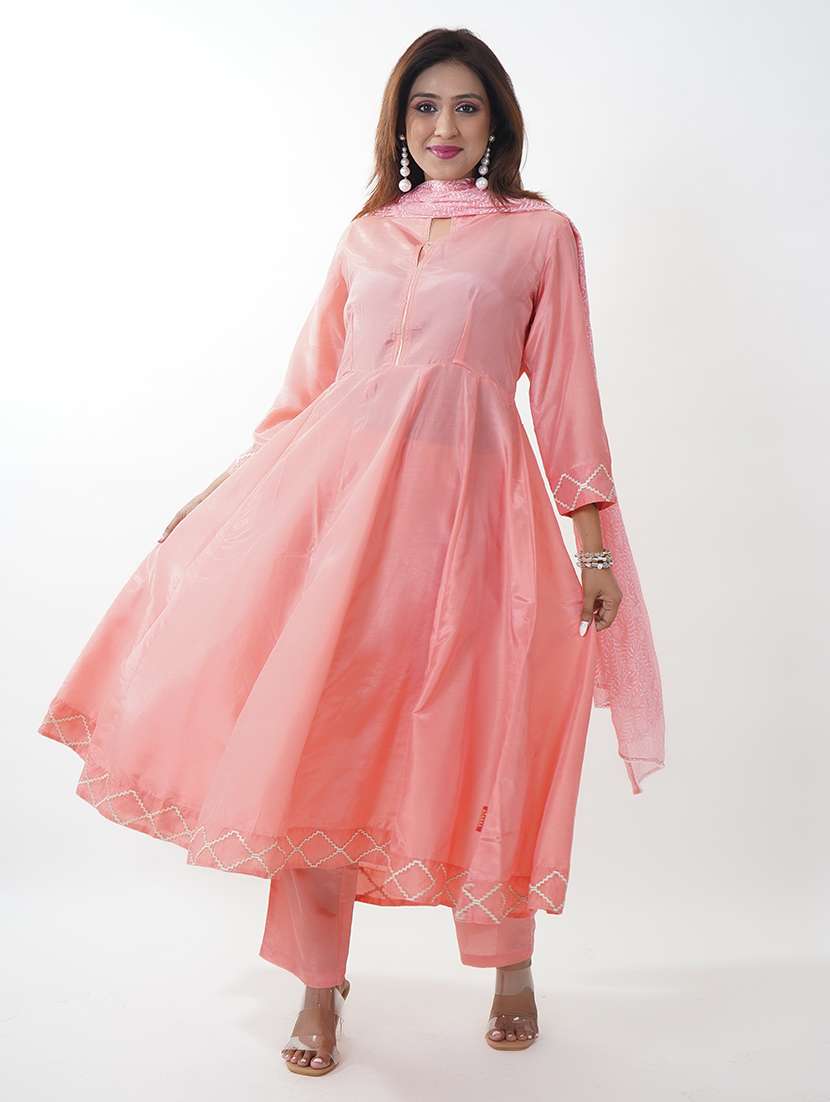 women embroidered kurta pant set with dupatta - 21738421 -  Standard Image - 1