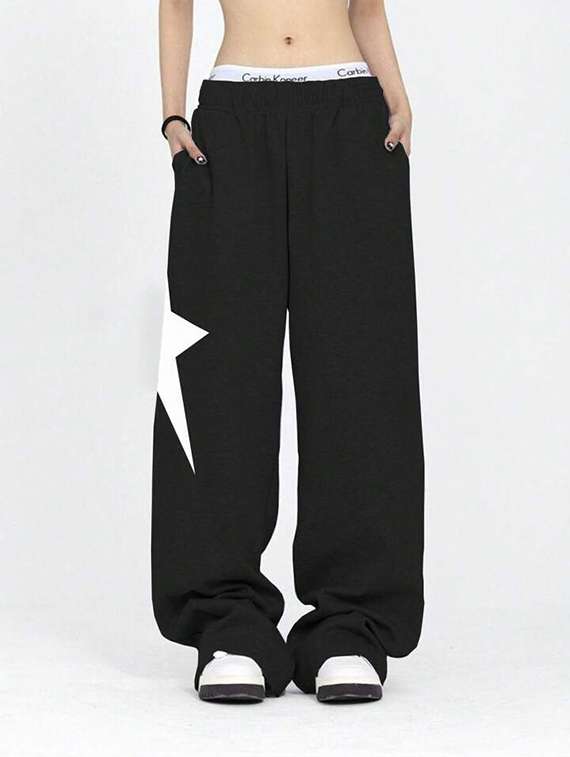 men color blocked relaxed fit full length track pant
