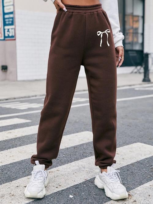 women printed high rise joggers - 21738842 - Standard Image - 0