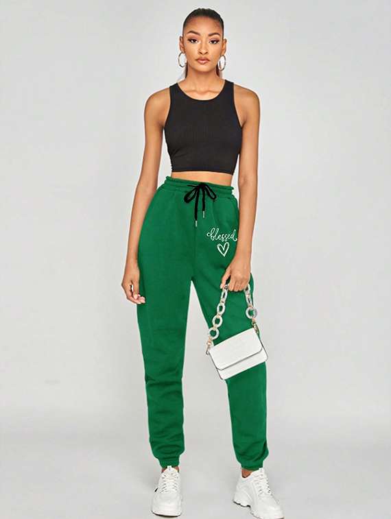 women printed high rise joggers - 21738852 -  Standard Image - 4