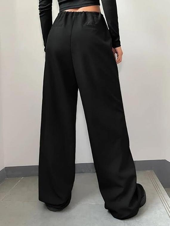 women solid high rise track pant - 21739055 -  Standard Image - 1